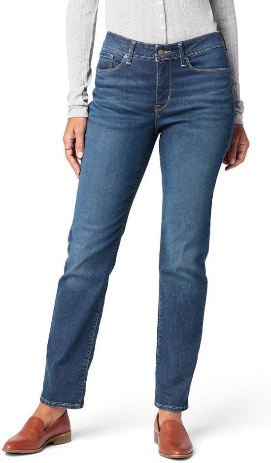 Levi Strauss Signature Gold Women's Totally Shaping Mid Rise Straight Jeans | Amazon (US)