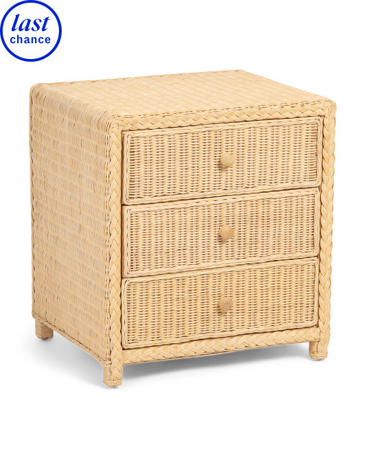 22x18 3 Drawer Rattan Nightstand | Bedroom | Marshalls | Marshalls