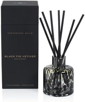 Black FIG VETIVER Zodax Apothecary Guild Reed Diffuser - 120 ml - Gift Boxed | Amazon (US)