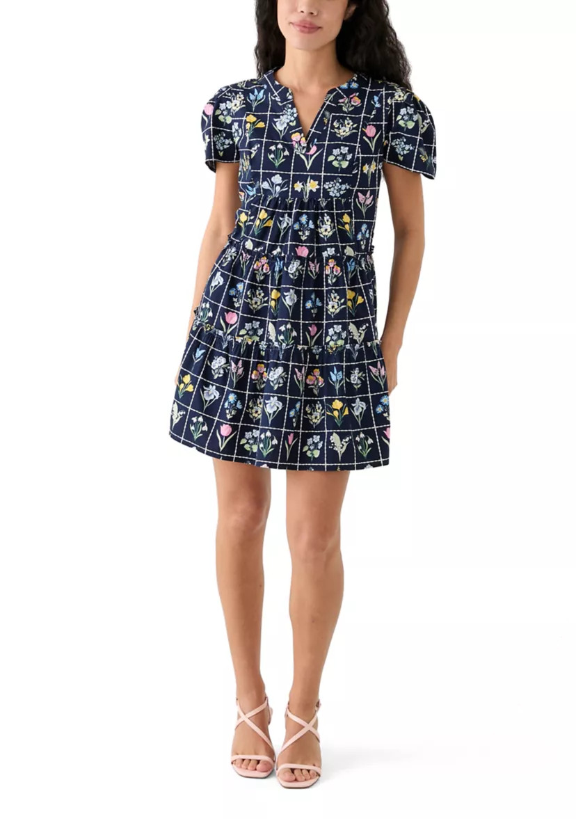 Petite Short Sleeve Tiered Dress | Belk