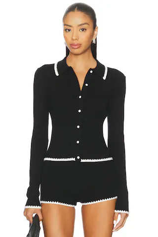 Lovers and Friends Lillie Polo Cardigan in Black Multi from Revolve.com | Revolve Clothing (Global)