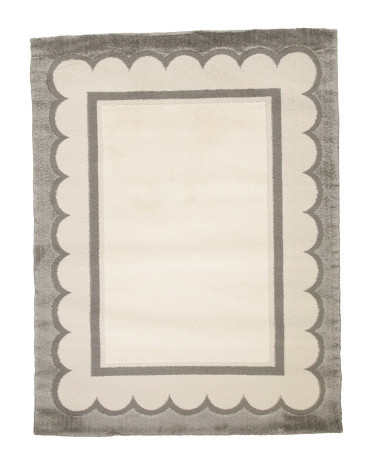 Made In Belgium 5x7 Scalloped Area Rug | TJ Maxx
