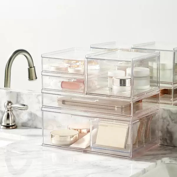 THE HOME EDIT Small Shallow Drawer Clear | The Container Store