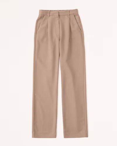 Women's Tailored Relaxed Straight Pant | Women's Bottoms | Abercrombie.com | Abercrombie & Fitch (UK)
