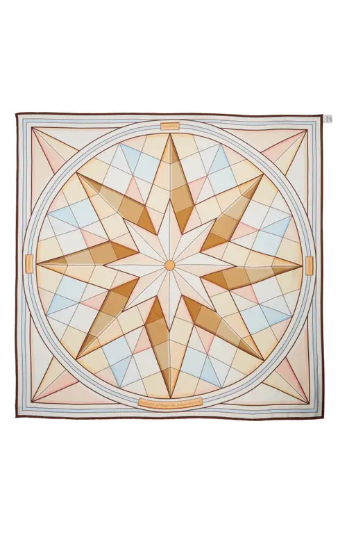 burberry Regent Star Silk Scarf in Pastel Peach at Nordstrom | Nordstrom