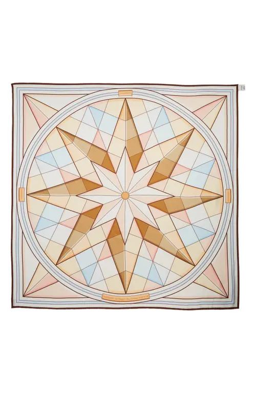 burberry Regent Star Silk Scarf in Pastel Peach at Nordstrom | Nordstrom