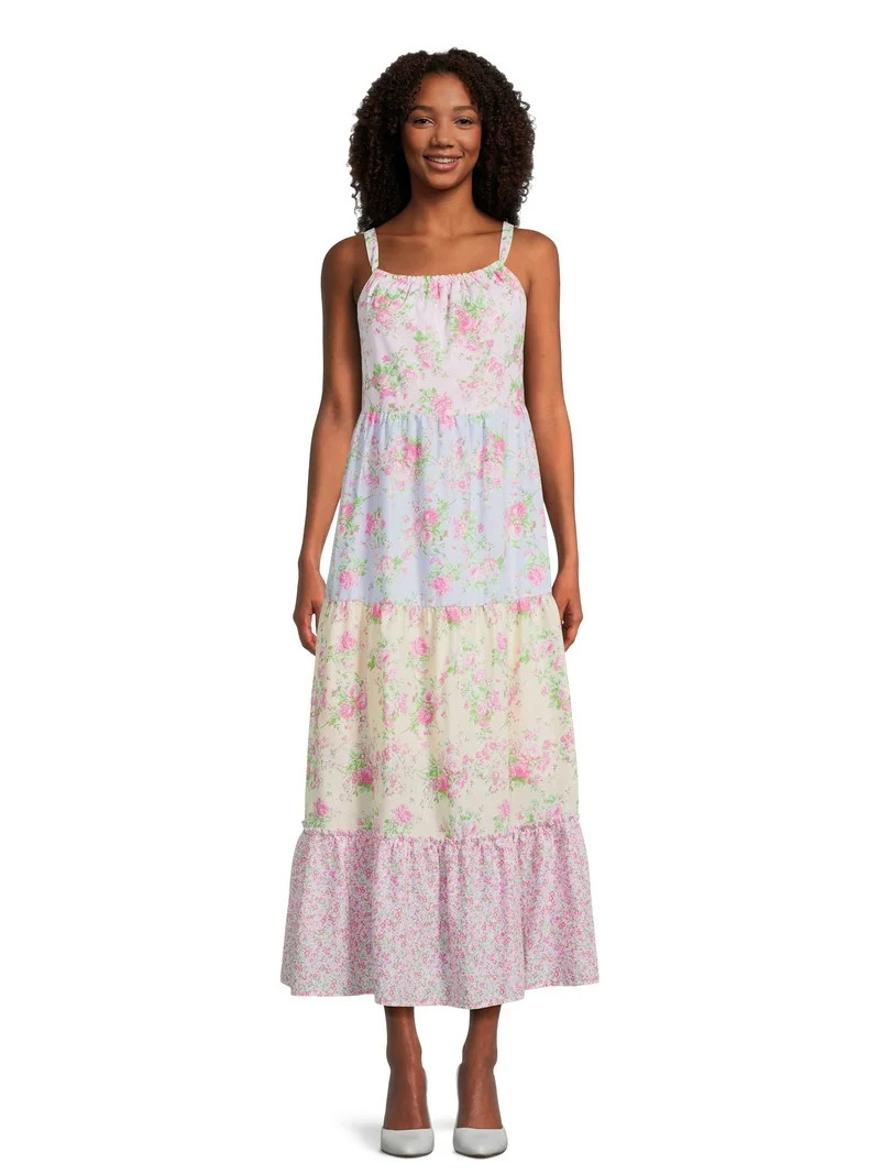 Simply Shabby Chic Just Me & Mommy Womens Matching Tiered Floral Dress, Sizes S-XXXL | Walmart (US)