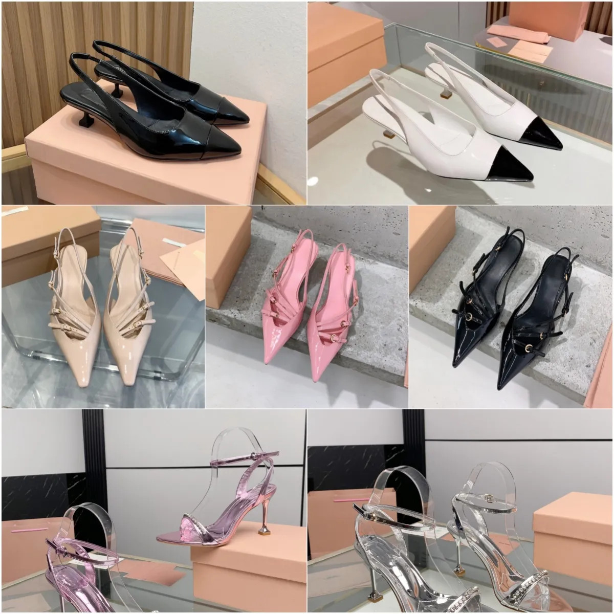New Arrival cusp high-heeled shoe patent leather 5cm heel luxury design cute pointed shoes EUR35-... | DHGate