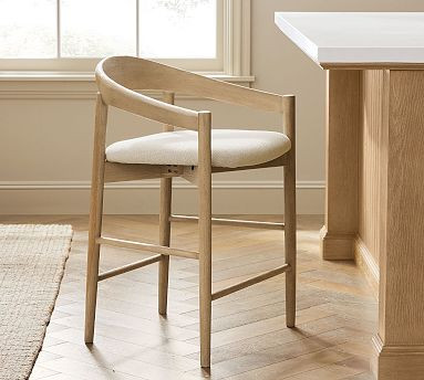 Laguna Upholstered Stool | Pottery Barn (US)