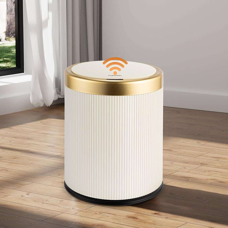 Pukomc Kitchen Trash Can with Lid，3.5 Gallon Motion Sensor Waterproof Bathroom Garbage Can, Sma... | Amazon (US)