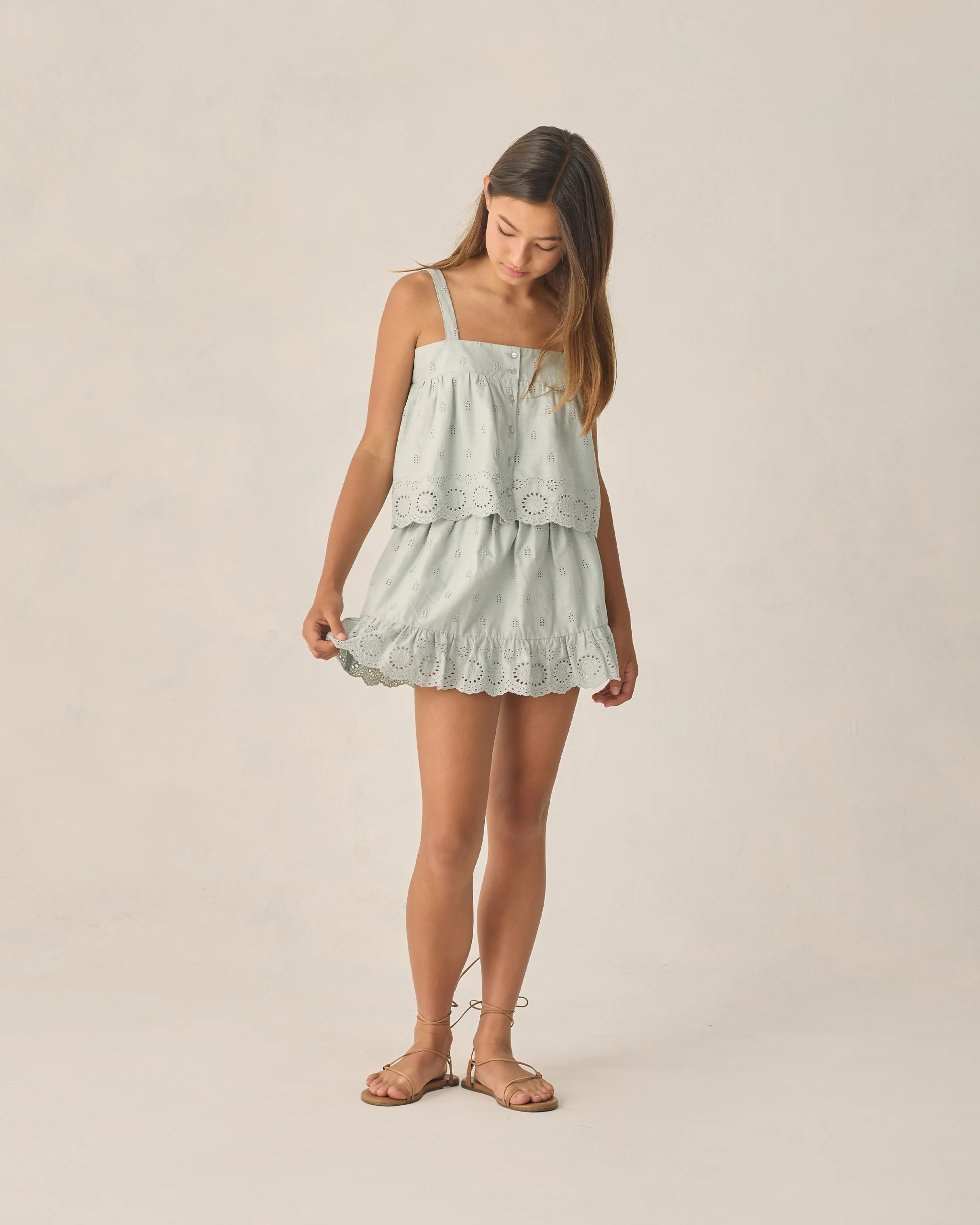 Teen Jess Mini Skirt Seafoam | Rylee + Cru