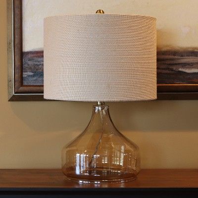 22" x 14" Luster Glass Desk Lamp Clear - Decor Therapy | Target