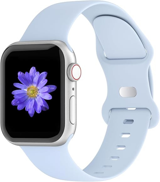 Sport Bands Compatible with Apple Watch 42mm 44mm 45mm 46mm 41mm 38mm 40mm for Women Men, Soft Si... | Amazon (US)