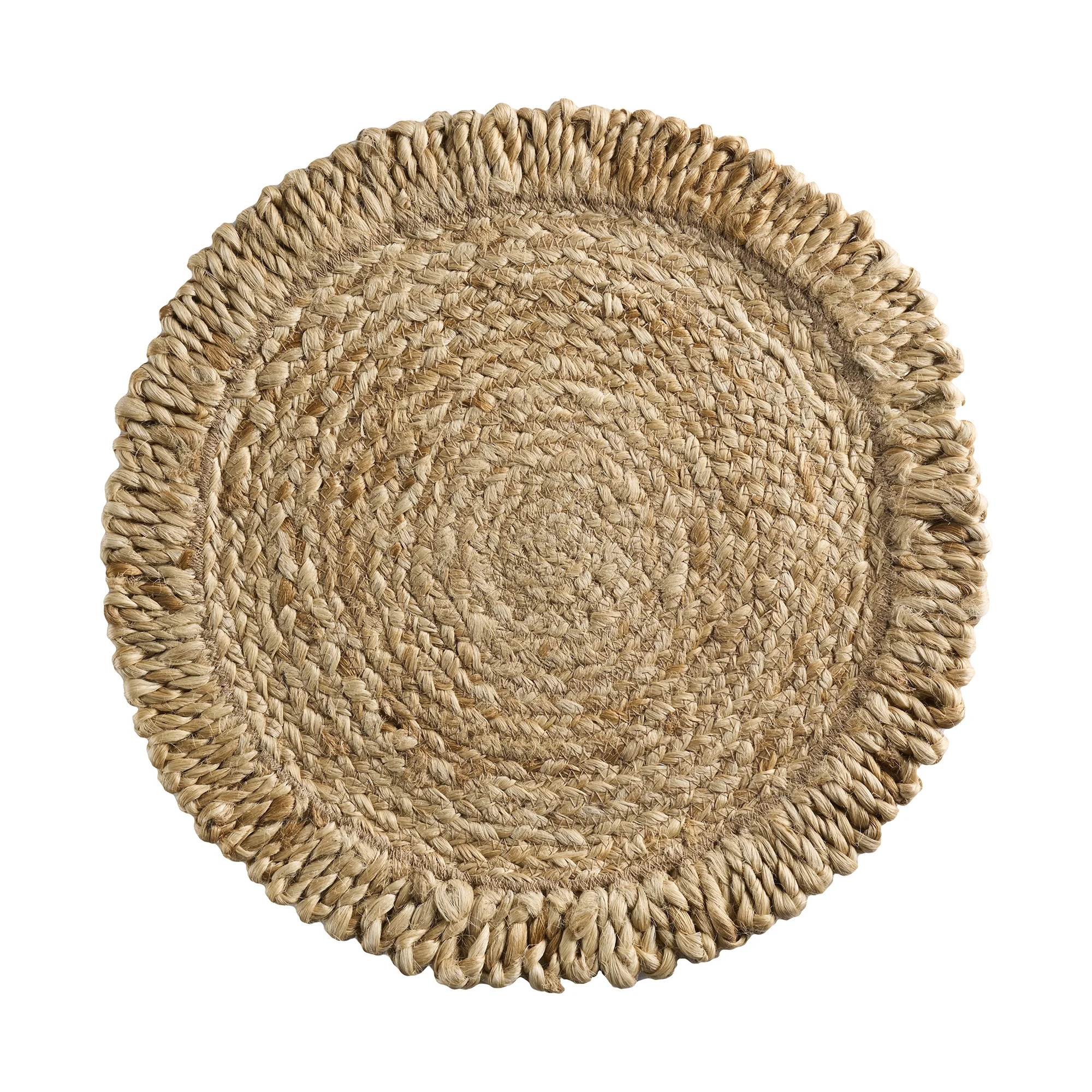 Better Homes and Gardens Jute Flower Design Placemat Woven for Dining Table Décor 15" Round | Walmart (US)