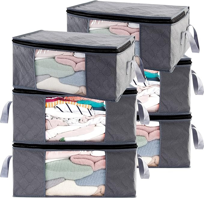 Storage Bins Storage Bags Closet Organizers Sweater Storage Clothes Storage Containers, 6pc Pack | Amazon (US)