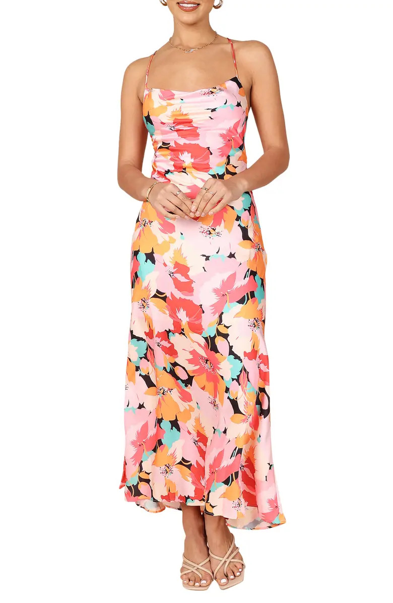 Posse Floral Lace-Up Back Maxi Dress | Nordstrom