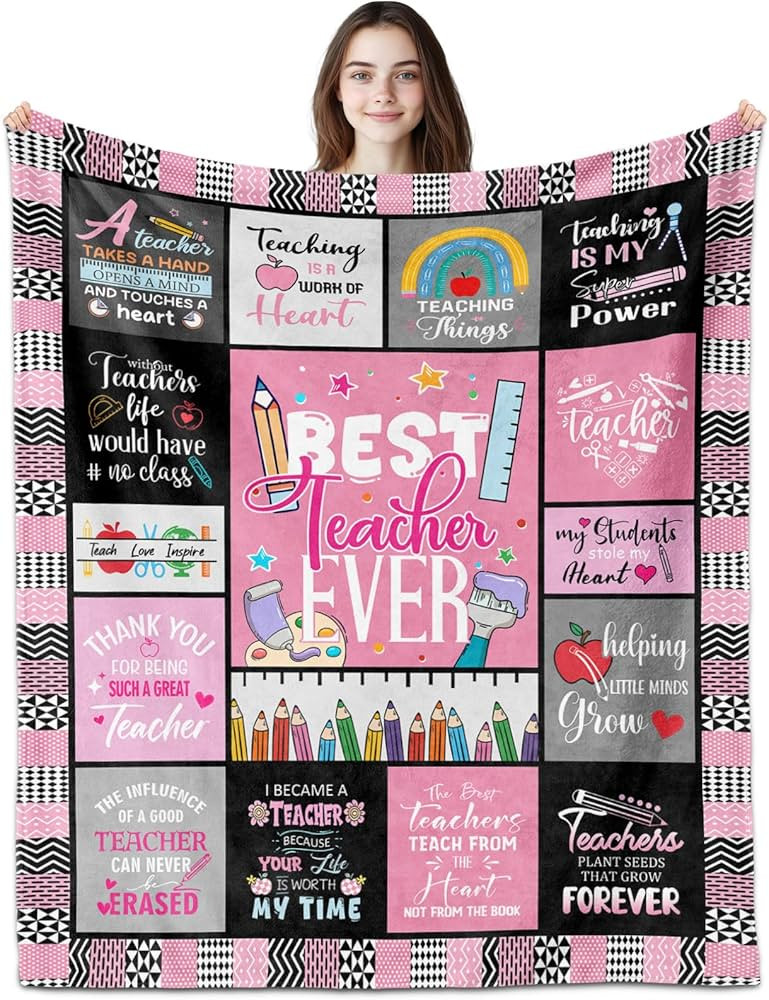Teacher Gifts, Teacher Gifts for Women, Teacher Blanket 60"x50", Teacher Appreciation Gifts, Gift... | Amazon (US)