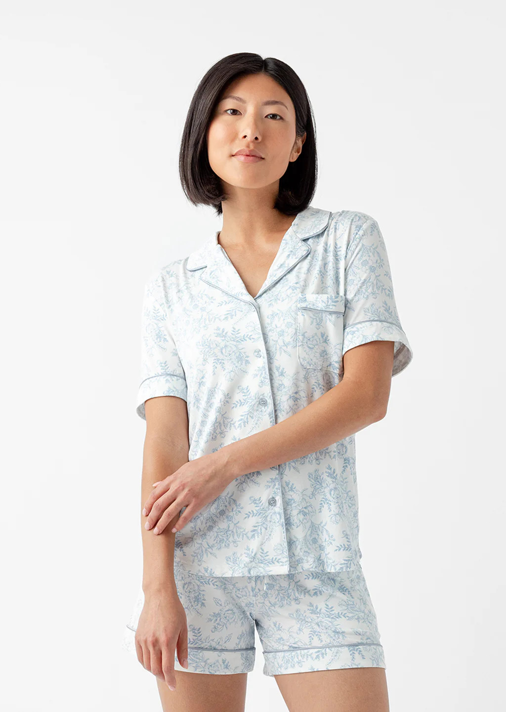 Women's Bamboo Stretch-Knit Short Sleeve Pajama Top | Cozy Earth