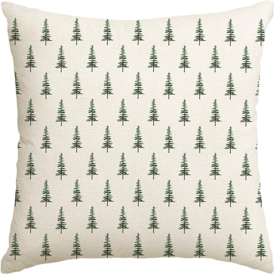Artoid Mode Funda de cojín verde con árboles de Navidad, 45 x 45 cm, para decoración de salón... | Amazon (ES)