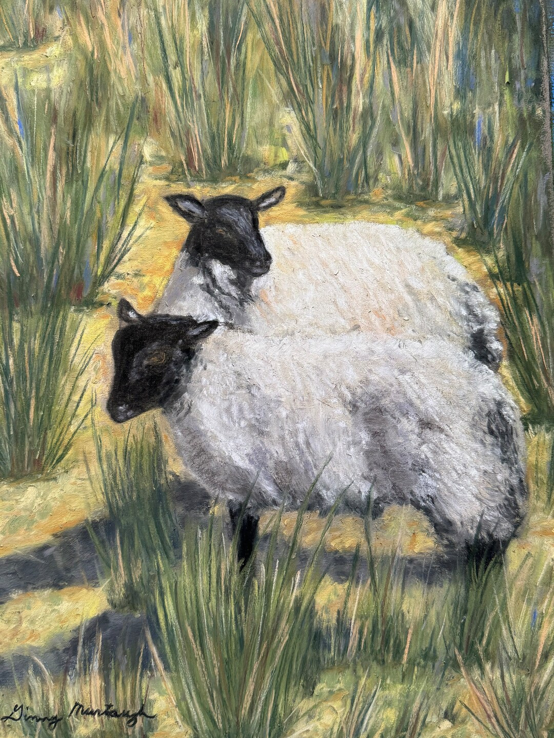 Original Pastel Painting Irish Sheep, Ireland Sold by Artist - Etsy | Etsy (US)