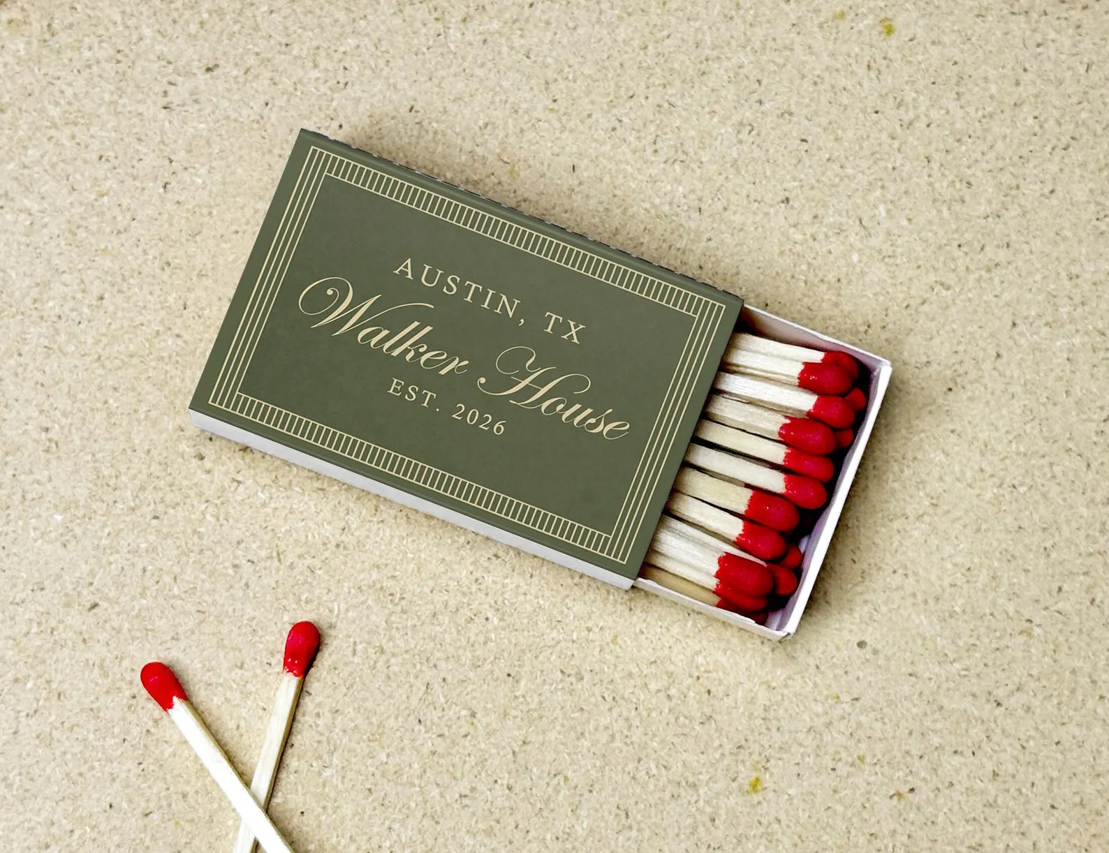 Custom House Illustration Matchbox, Personalized Wedding Matches, Housewarming & Realtor Closing ... | Etsy (Global)