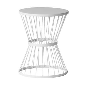 Best Selling Home Decor Lassen Round Outdoor End Table 16.25-in W x 16.25-in L | Lowe's