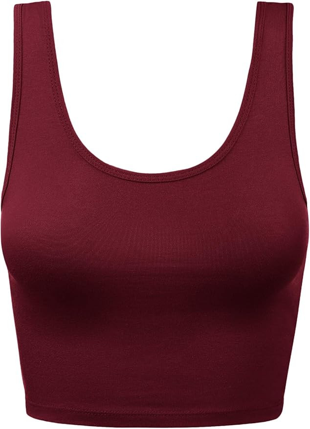 HATOPANTS Women's Sleeveless Racerback Crop Tank Top Camisole Backless Scoop Neck Shirts | Amazon (US)