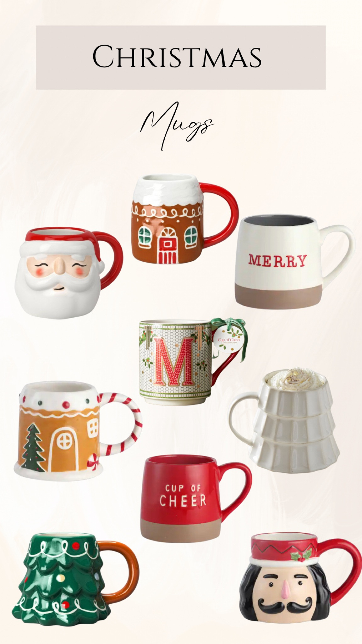 Christmas mugs. Holiday mugs. Coffee station mugs. Christmas mug collection. Christmas decor. 

#LTKSeasonal #LTKHoliday #LTKhome