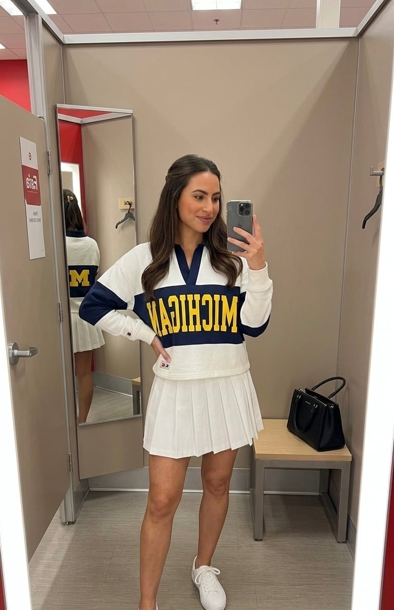 Michigan game day outfit 💙💛🏈 Target has the cutest Michigan Wolverines apparel right now! Sharing affordable Michigan game day outfits, tailgate outfit ideas, Michigan football apparel, and easy college football looks for football season.

#MichiganGameDay #MichiganWolverines #MichiganFootball #GoBlue #MichiganApparel #MichiganOutfit #GameDayOutfit #CollegeGameDay #CollegeFootballOutfit #TailgateOutfit #FootballOutfit #TargetFinds #TargetStyle #GameDayStyle #LTKFinds #LTKStyle
 

 