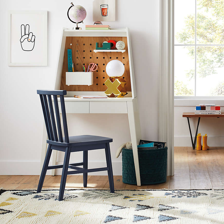 Atticus Small Kids Black Desk with Power & Hutch | Crate & Kids | Crate & Barrel