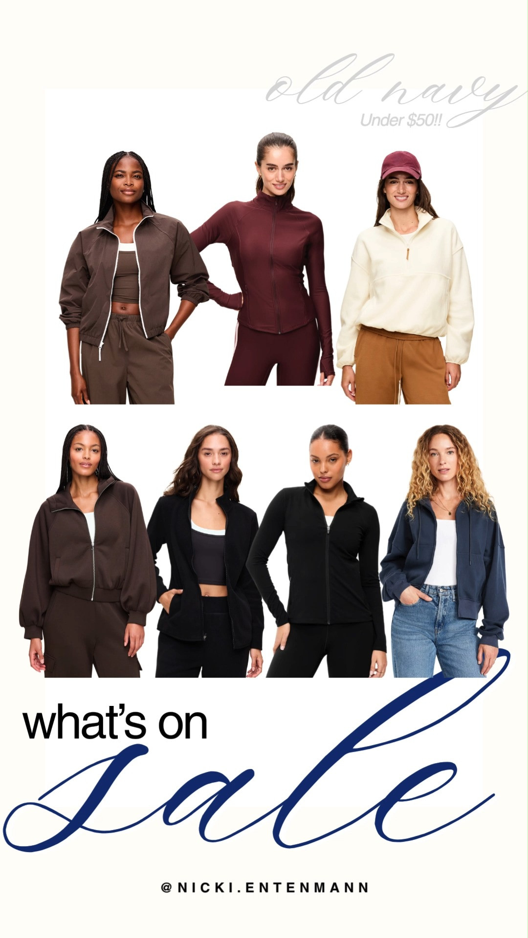 Discover incredible active outerwear deals with this Old Navy sale edit, all under $50! This roundup highlights cozy fleece half-zips, full-zip track jackets, and slouchy hoodies in chocolate brown, deep burgundy, cream, black, and slate blue. Elevate your fall layering with these affordable, preppy-casual staples.

#oldnavy #oldnavystyle #whatsonsale #activewear #fallouterwear #athleisure #budgetfinds 

 #LTKfitnessgoals #LTKActive #LTKSaleAlert