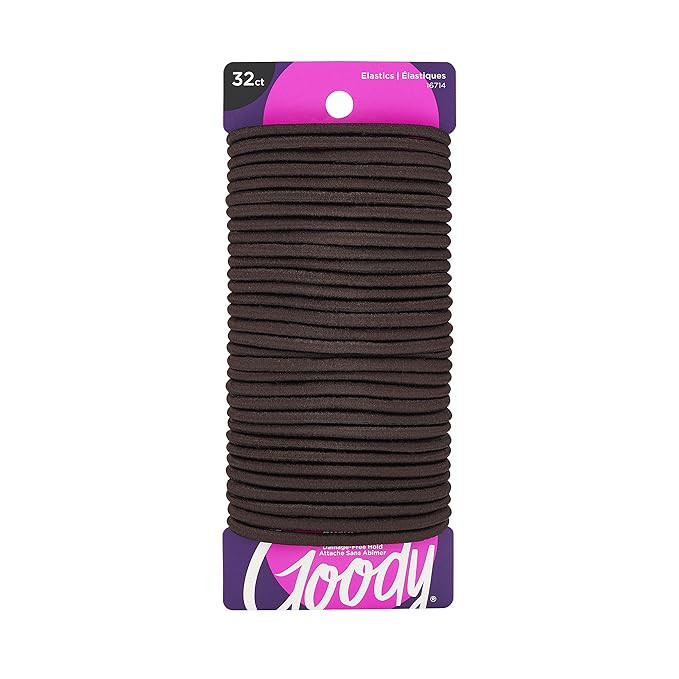Goody Ouchless Goody Hair Ouchless Women's Hair Braided Elastics 4mm for Medium Hair, Brown, 32 C... | Amazon (US)