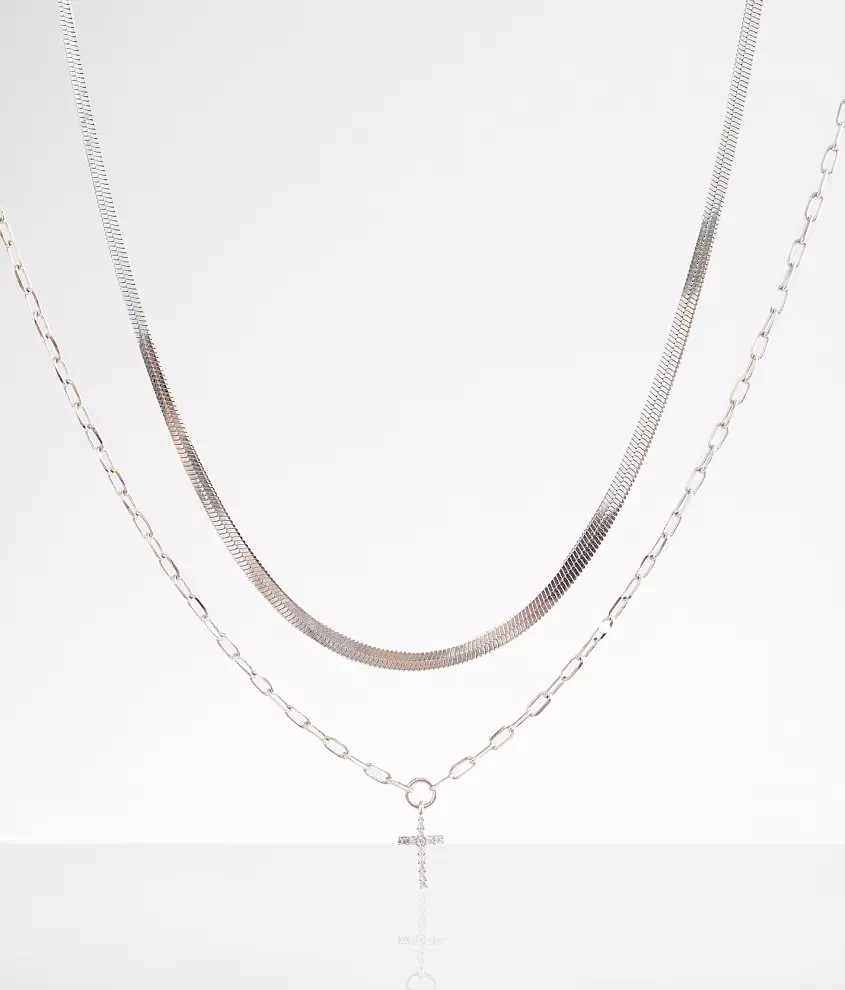 2 Pack Cross Necklace Set | Buckle