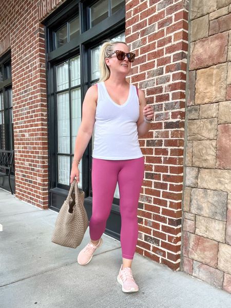 Easy workout outfit idea for summer! Tank is a few season ago but linked their current season tank! 

workout outfits, workout tops, workout leggings, workout tanks, workout fits, workout 2024

#LTKFitness #LTKActive #LTKOver40