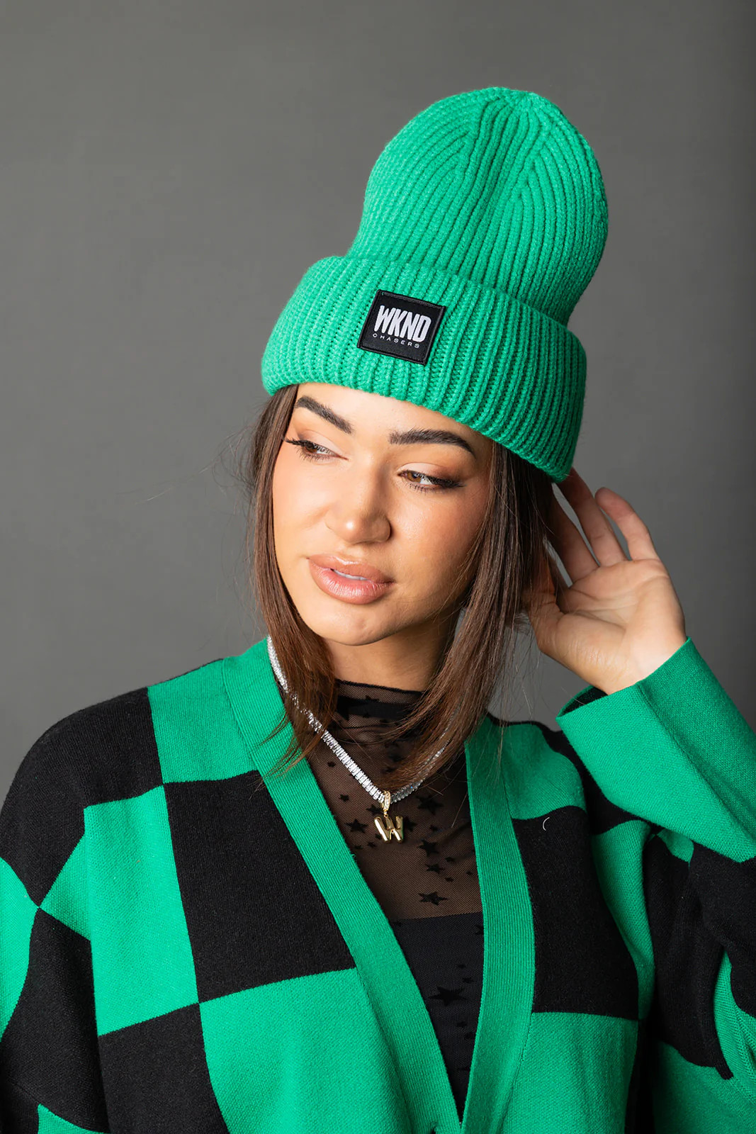 She's That Girl Knit Beanie - Green | WKNDchasers