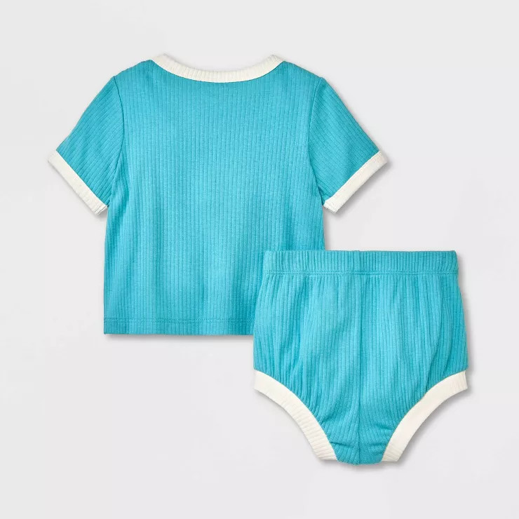 Baby 2pc Solid Short Sleeve Top & Shorts Set - Cat & Jack™ | Target