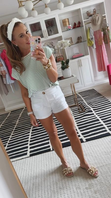 Loving these white shorts + this striped tee. I sized up in shorts. Size down in tee!

Anthropologie
Evereve

#LTKStyleTip #LTKFindsUnder100 #LTKFindsUnder50