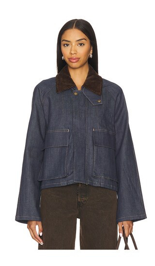 Steve Madden Justina Jacket in Denim-Dark. - size S | Revolve Clothing (Global)