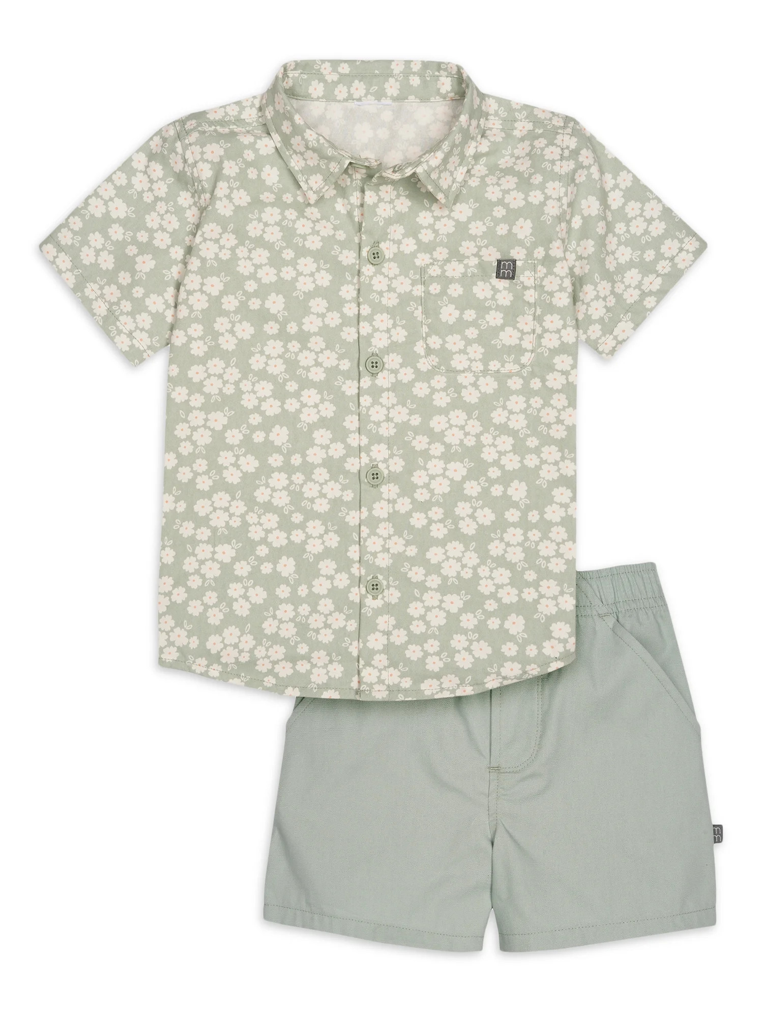 Modern Moments by Gerber Toddler Boy Woven Shirt and Short Set, Sizes 12M-5T | Walmart (US)