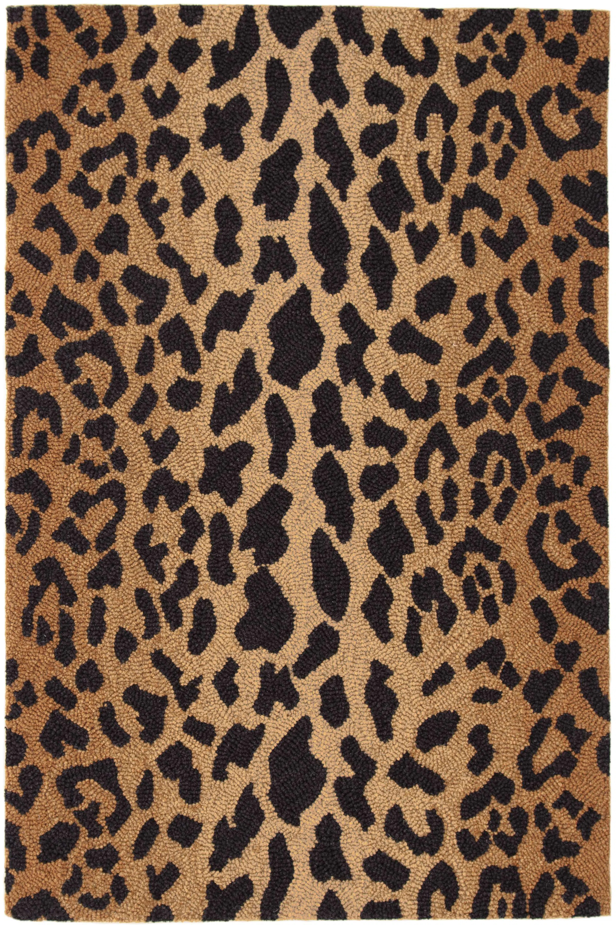 Leopard Hand Micro Hooked Wool Rug | Perigold