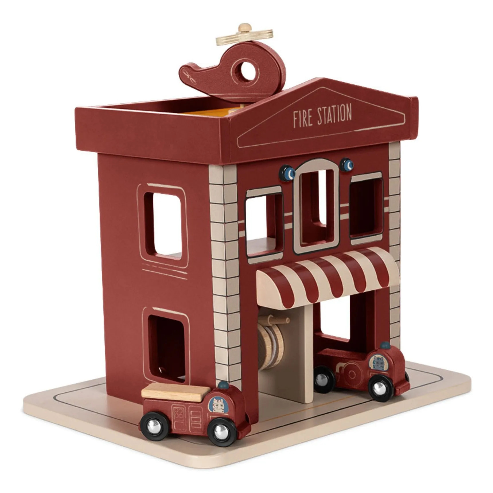 Wooden fire station | Red | Smallable