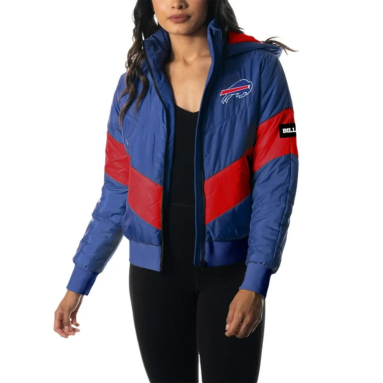Women's The Wild Collective  Royal Buffalo Bills Puffer Full-Zip Hoodie | Walmart (US)
