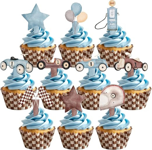 40 PCS Fast One Cupcake Toppers | Amazon (US)