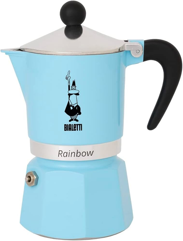 Bialetti - Rainbow: Stovetop Espresso Maker, Moka Pot 3 Cups (4.3 Oz - 130 Ml), Aluminium, Light ... | Amazon (US)