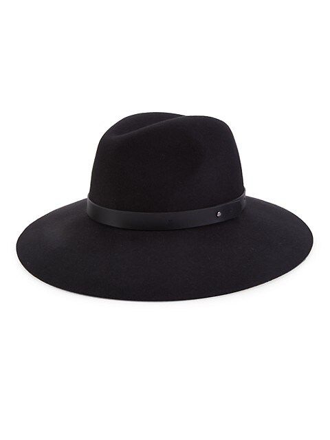 Leather-Band Wool Fedora | Saks Fifth Avenue OFF 5TH