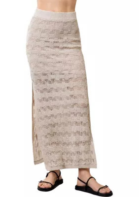 MOON RIVER Women's Knit Midi Skirt, Medium | Belk