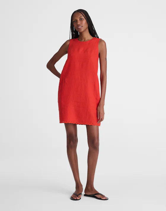 Mini Shift Dress in 100% Linen | Madewell