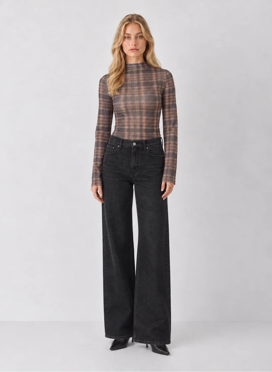 Reign Boutique Habitual Plaid Turtleneck Top - Shop | Shop.com