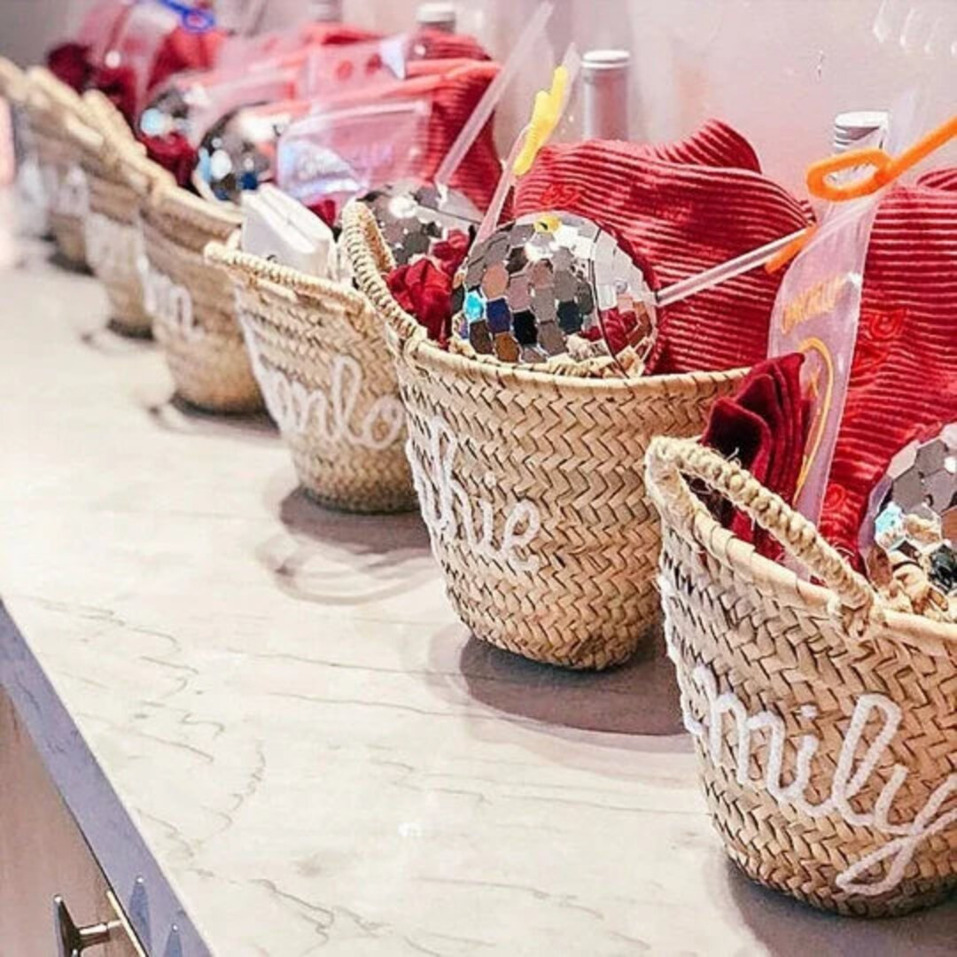 Personalized Easter Straw Basket, Kid Toddler Baby Monogram Easter Basket, customized wedding bea... | Etsy (US)