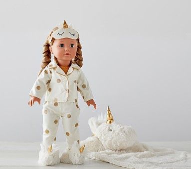 Unicorn Götz Doll With Sleepover Set | Pottery Barn Kids | Pottery Barn Kids